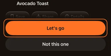 Tap “Let’s go” for directions.